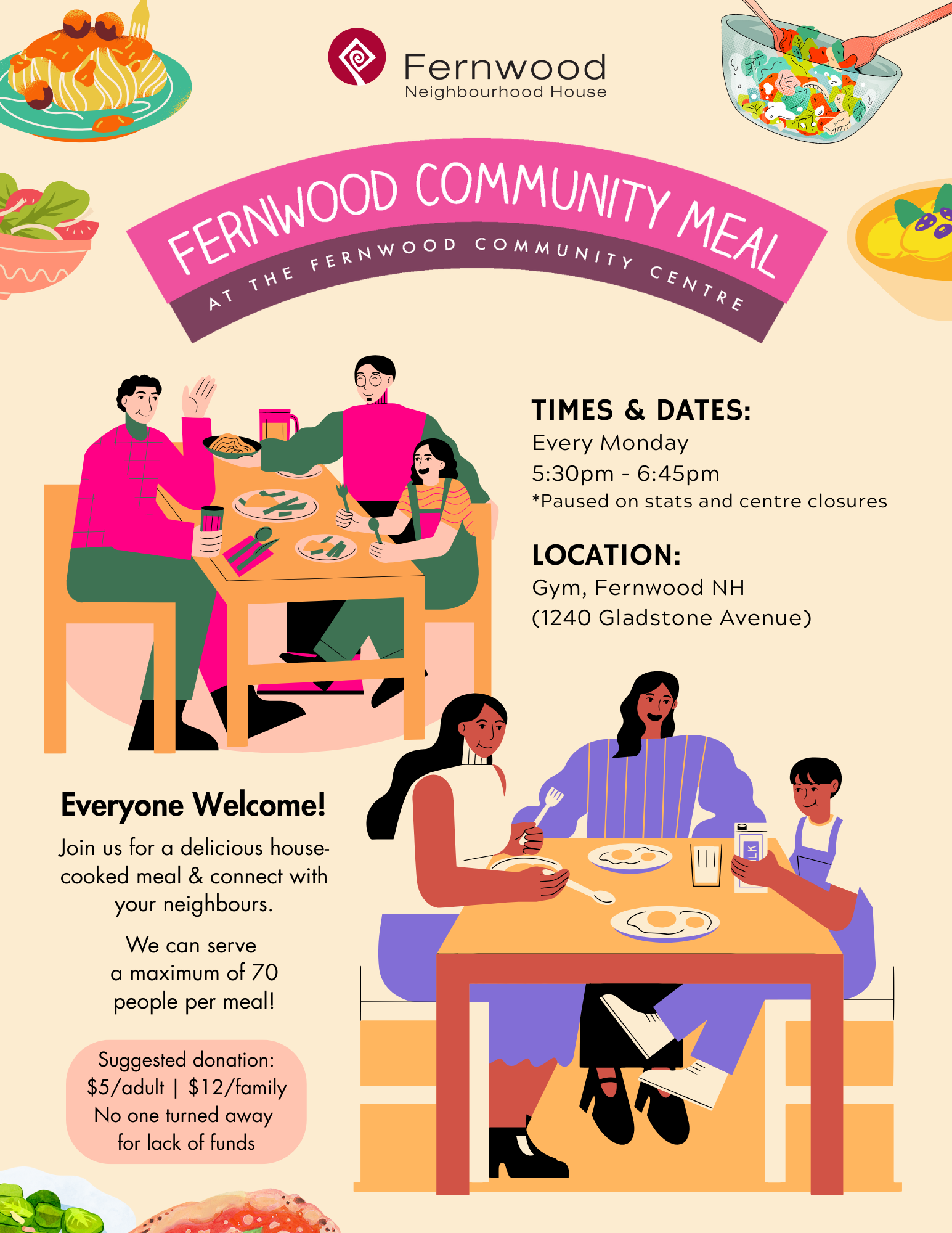 Poster for Community Meals 2026