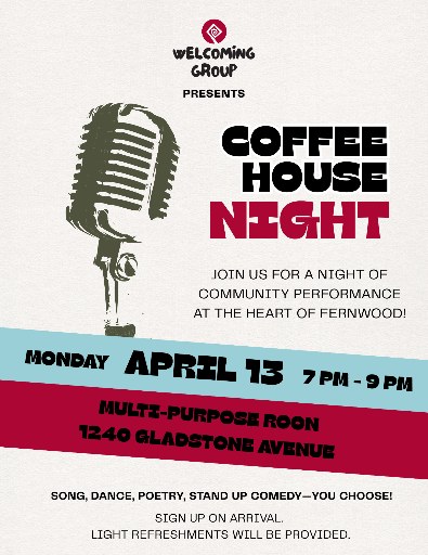 poster for a free coffee house night event