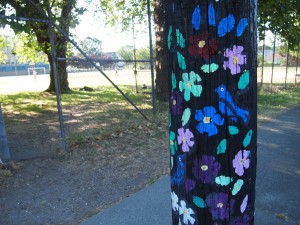 Painted Pole at Geroge Jay